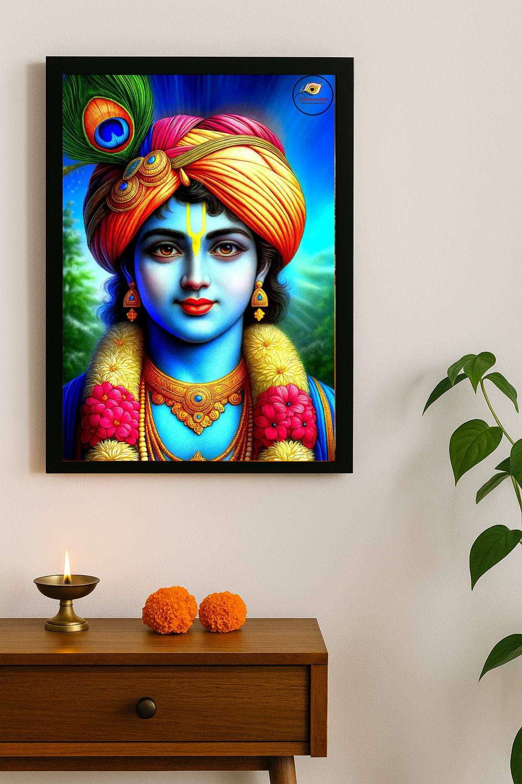 Shree Krishna Divine Eternal Framed Posters