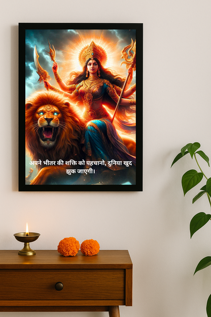 Maa Durga Motivational Framed Posters