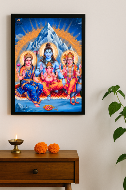 Lord Shiva Family Framed Posters