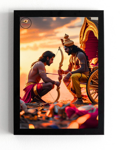 Shree Krishna with Arjun Framed Posters