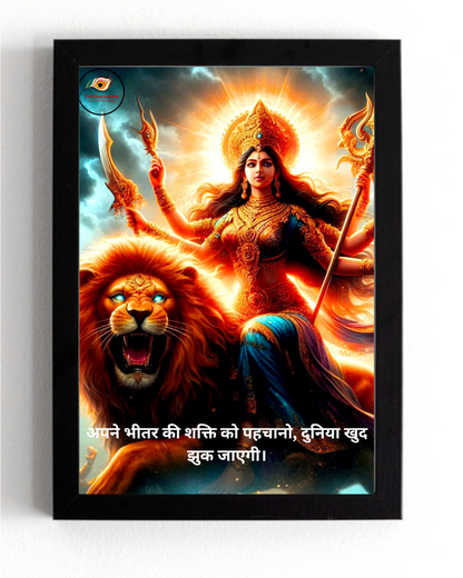 Maa Durga Motivational Framed Posters